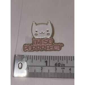 I’m So Purfect Cat Pin Brooch
